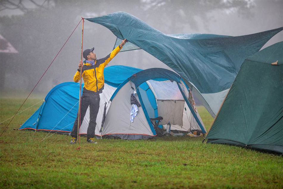 Que faire au camping lorsqu’il pleut ?